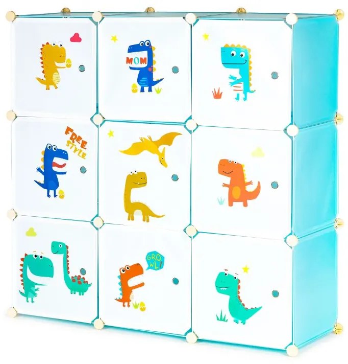 Dulap modular pentru copii DINO 9 rafturi