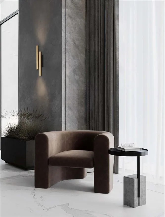 Aplica LED ambientala stil minimalist PARON 2 auriu/negru H-38cm