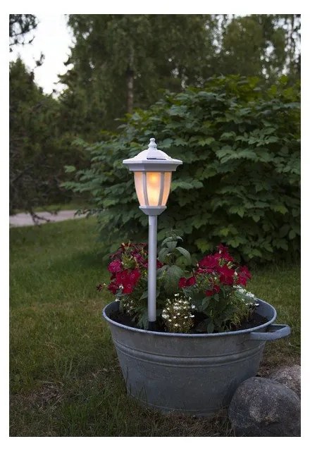 Corp de iluminat solar de exterior cu LED Star Trading Flame, alb