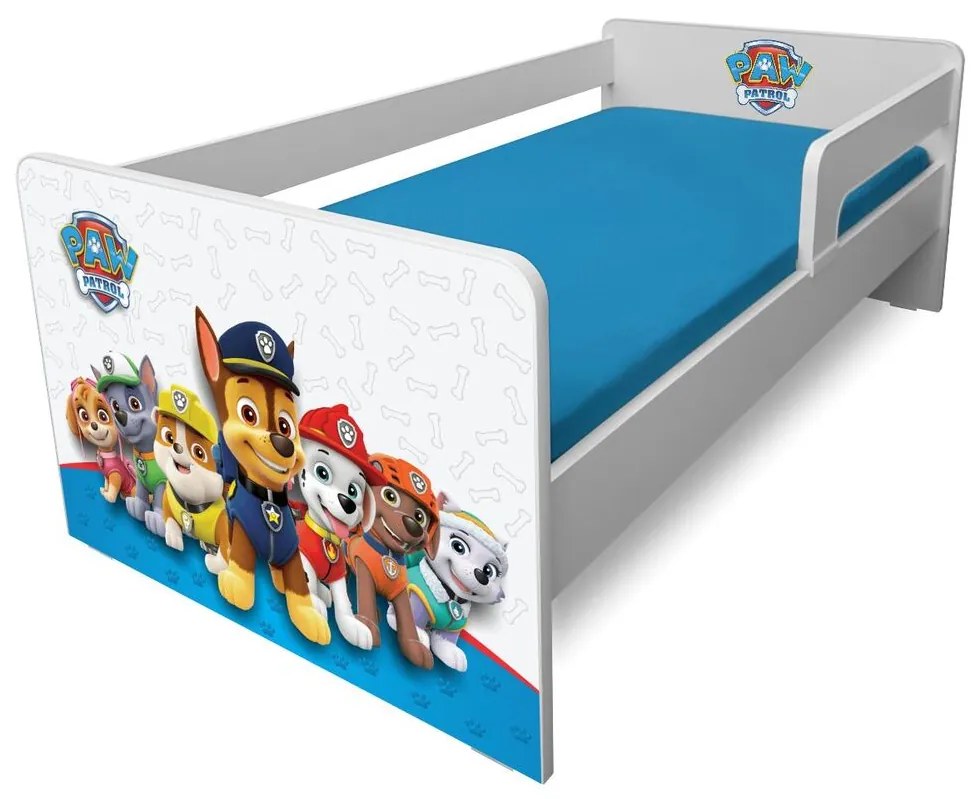 Pat de Copii 2-8 Ani Paw Patrol Blue P1L Cu Paravane Detasabile Pc-p-paw-bl-p1l-70