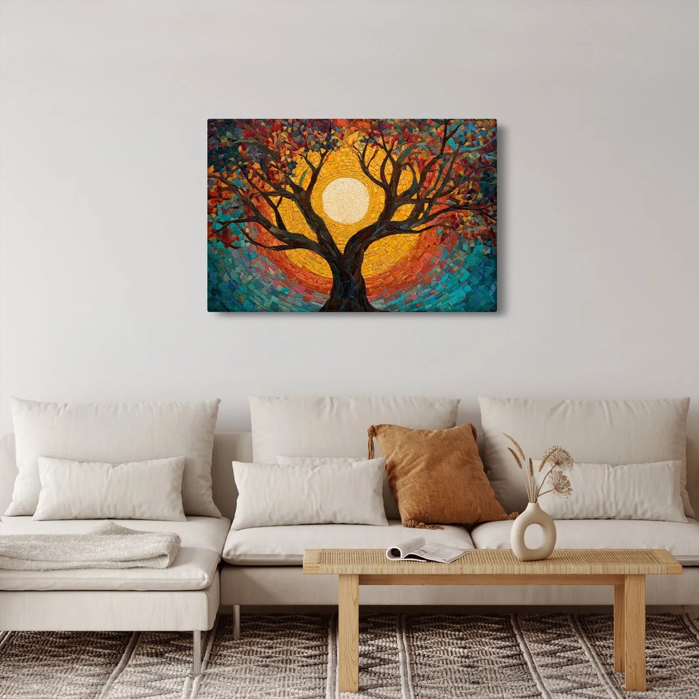 Tablou - Soarele în coroana arborelui vieții (90x60 cm)