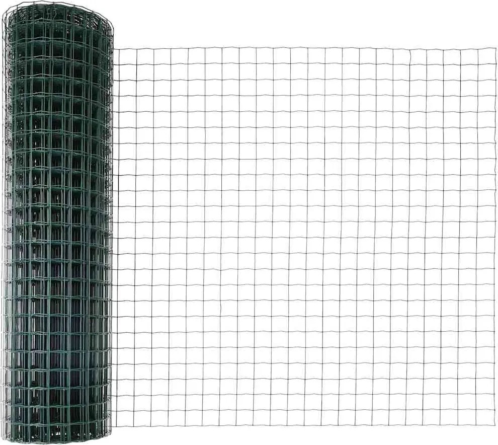 vidaXL Gard cu Stâlp Verde 1 x 10 m Oțel și PVC