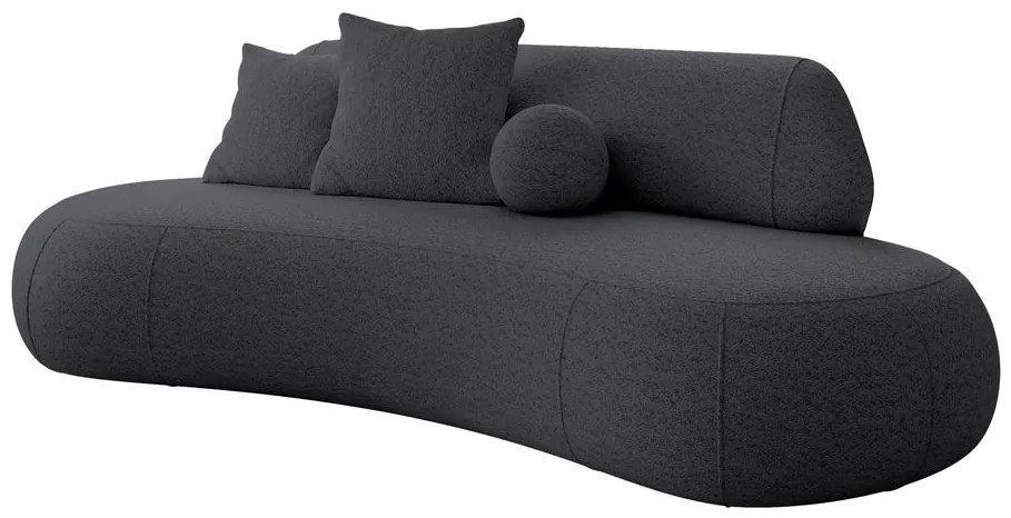 Canapea trei locuri Bally (gri + negru). 1100107