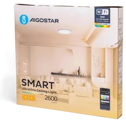 Plafonieră LED RGBW dimabilă Aigostar LED/25W/230V 2700-6500K Wi-Fi