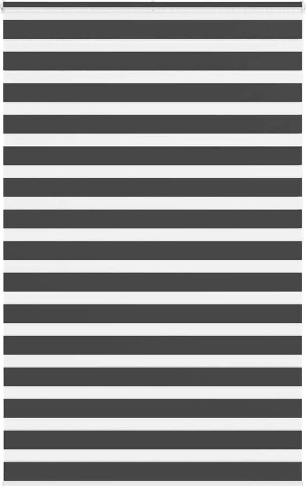 vidaXL Jaluzea tip zebra neagră lățime țesătură 135,9 cm poliester