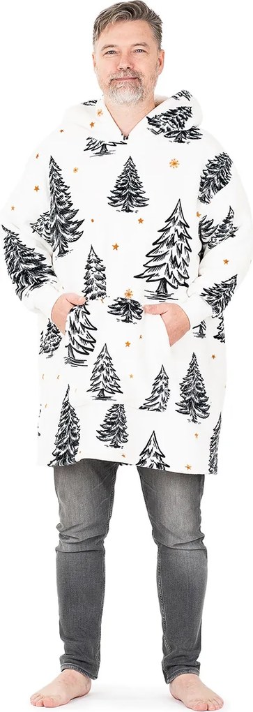 Hanorac din micropluș 4Home Frosted Trees, uni L - pentru bărbați