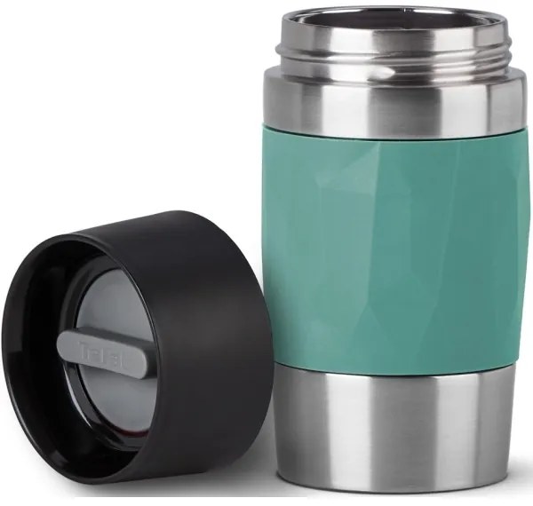 Cană termos Tefal 300 ml COMPACT MUG oțel inoxidabil/verde