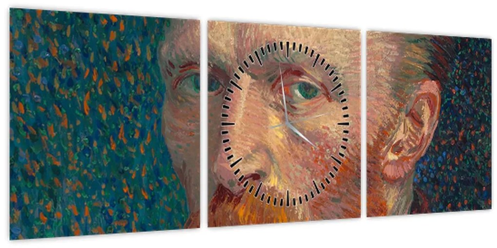 Tablou -  Vincent van Gogh, Self-Portrait, reproducere (cu ceas) (90x30 cm)
