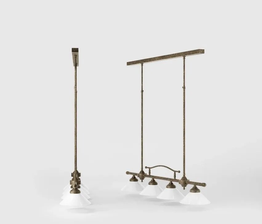 Lustra din alama cu inaltime reglabila Sofia 4L