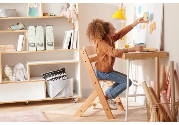 Scaun de masă pentru copii ENOCK gri KINDERKRAFT