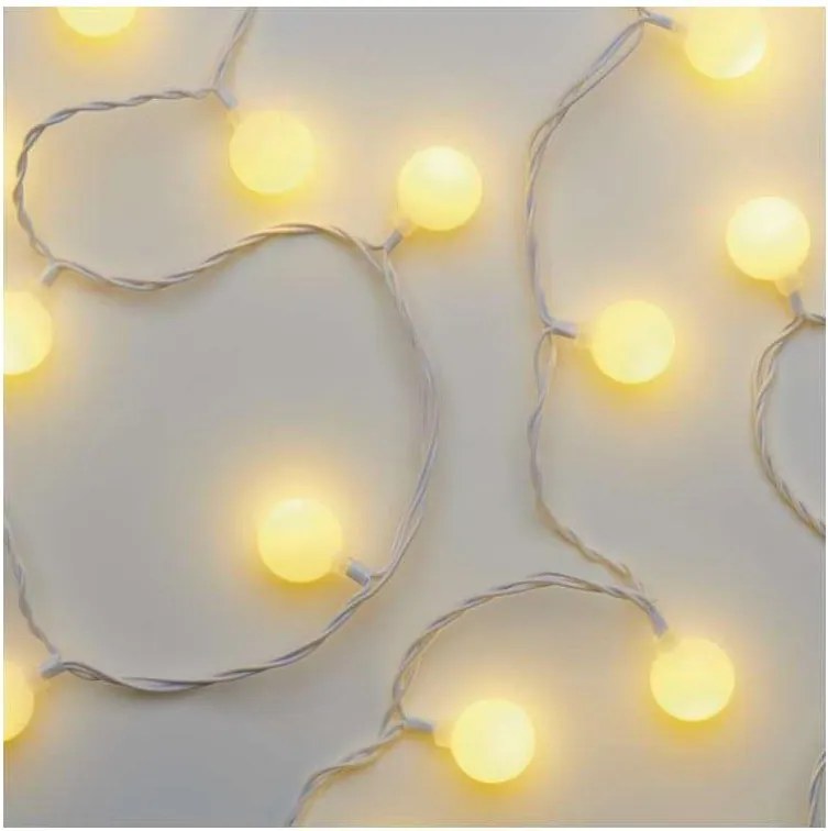 Ghirlandă LED pentru exterior, 40xLED/9m, IP44, alb cald