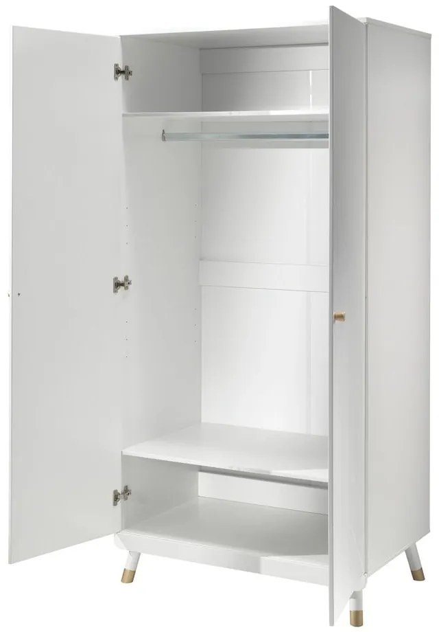 Dulap din lemn de pin pentru camera copiilor Vipack Billy, alb