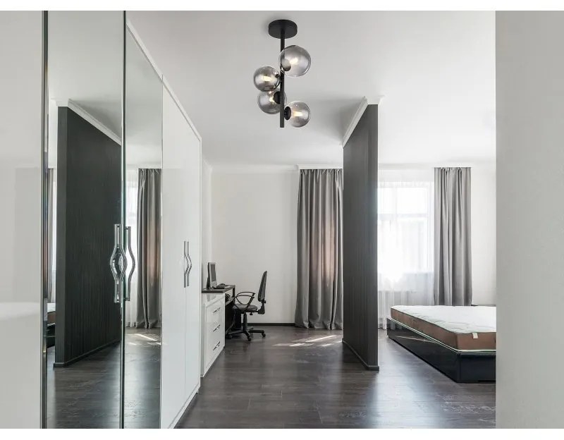 Plafoniera 4L design modern Riha negru