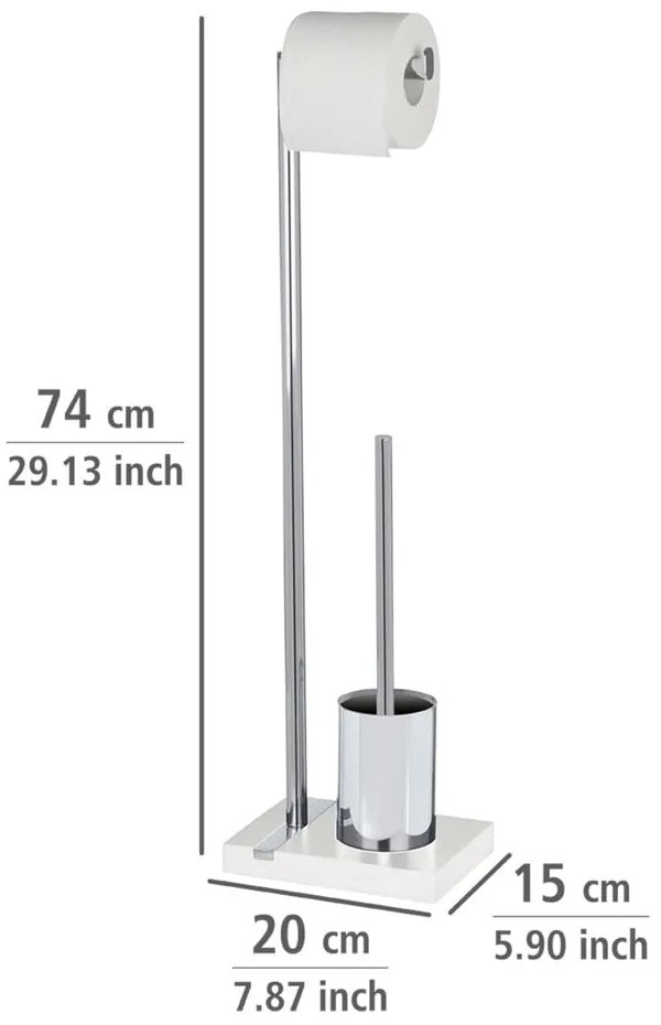 Perie toaletă și suport hârtie igienică Wenko Noble