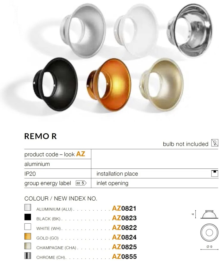 Spot incastrat tavan/plafon stil modern REMO 1 aluminiu