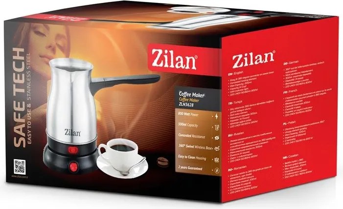 Ibric electric pentru cafea Zilan ZLN3628, Putere 800W, Capacitate 6 cesti