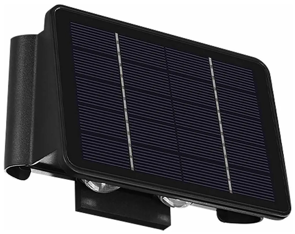 Aplică LED solară 4xLED/1,5W/3,7V IP54 negru