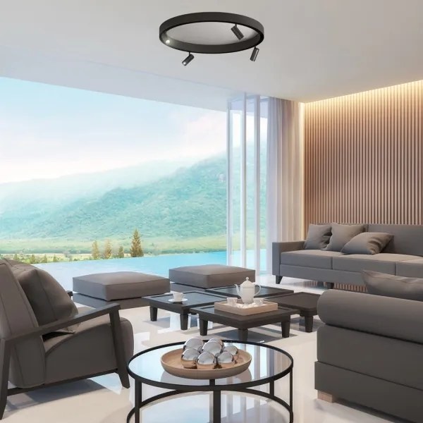 LED spot MAGNETIC TRACK 7W 48V 4000K negru pentru sistem șine