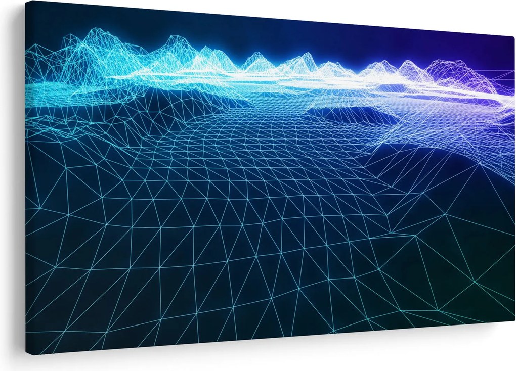 Tablou - Munți în model de calculator (90x60 cm)