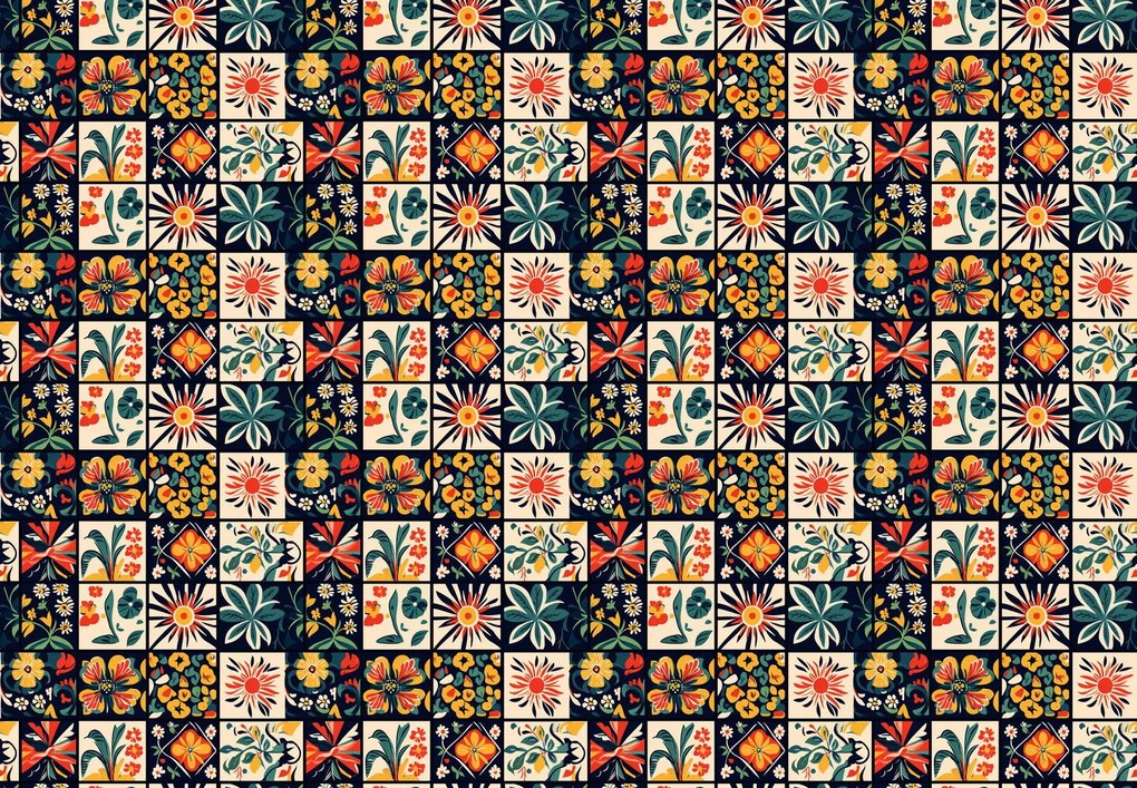 Fototapet - Plăci colorate (147x102 cm)