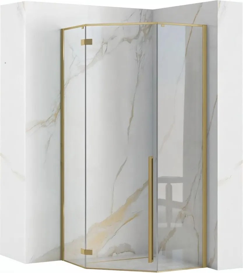 Cabina de dus DIAMOND 100x100 cm auriu periat