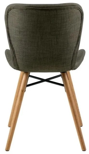 Scaune de dining verzi 2 buc. tapițate Batilda – Actona