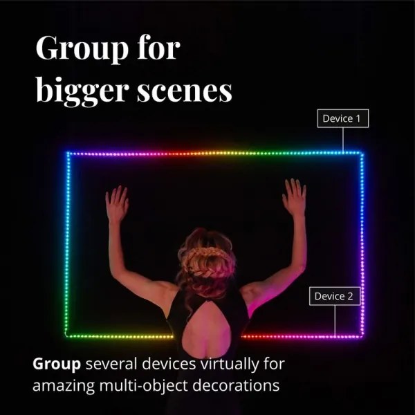 Bandă LED RGB dimabilă LINE 100xLED 1,5m Wi-Fi Twinkly TWL100STW-WEU