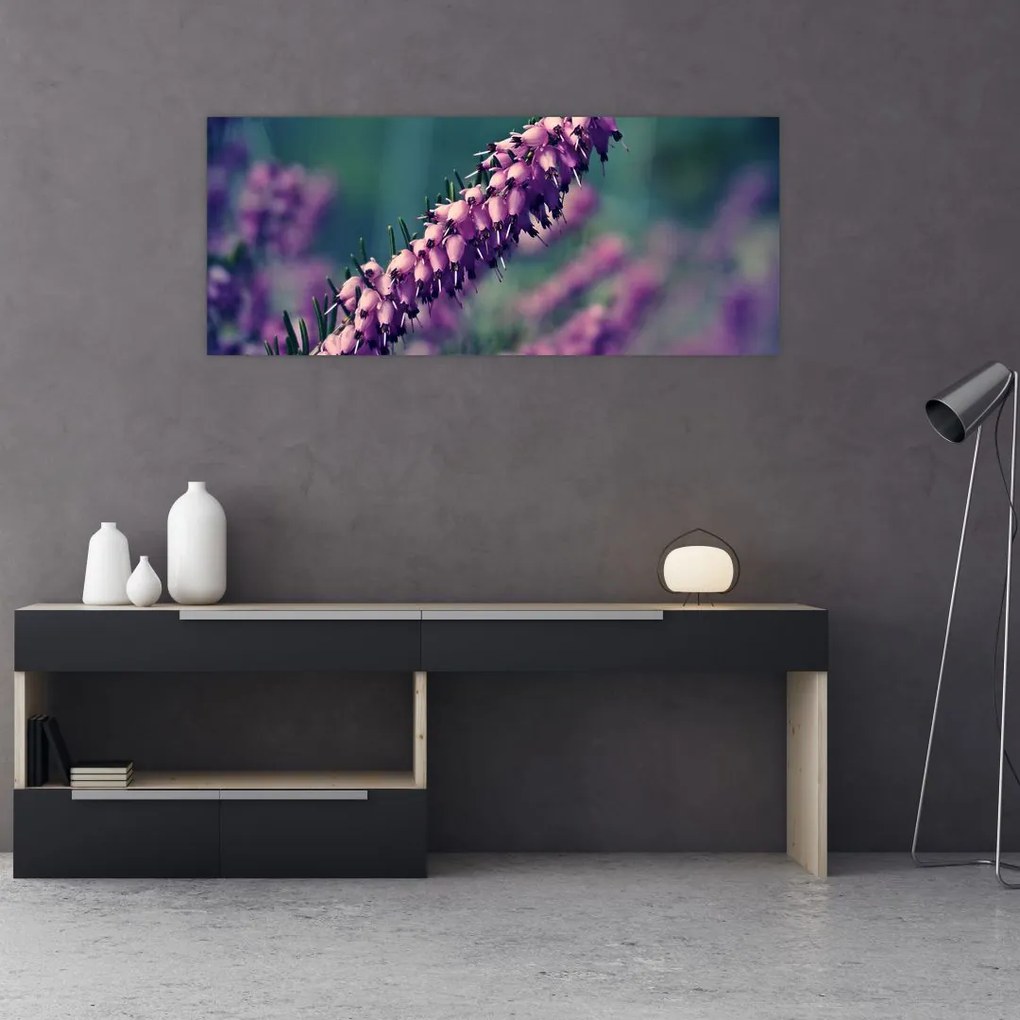 Tablou cu floare violetă (120x50 cm)