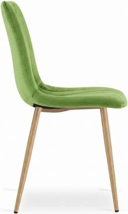 Scaun de catifea verde deschis LAVA