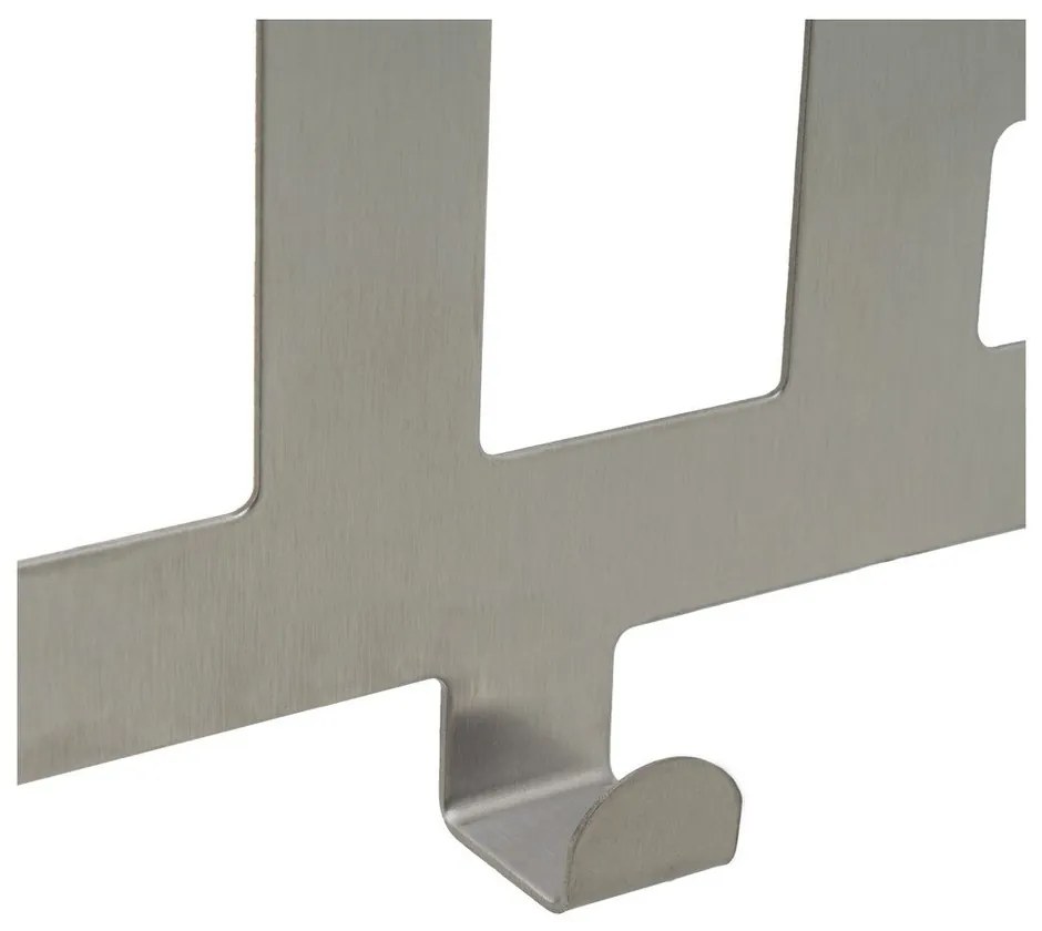 Cuier de ușă argintiu mat din metal 32 cm Bath – Casa Selección