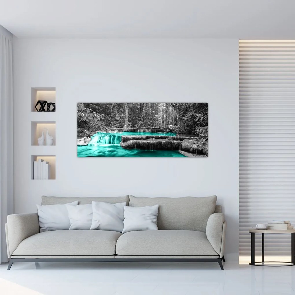 Tablou - Râul de iarnă (120x50 cm)