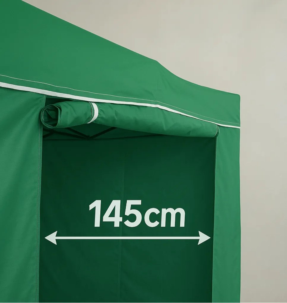 Perete lateral 3m cu ușă, Verde