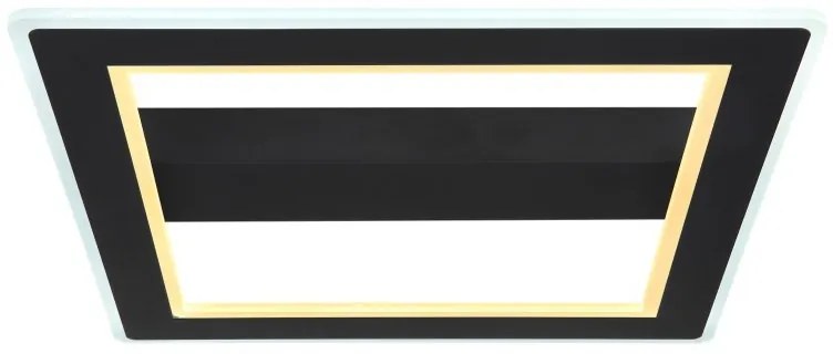 Plafoniera LED design modern Mattia negru mat 45x45cm