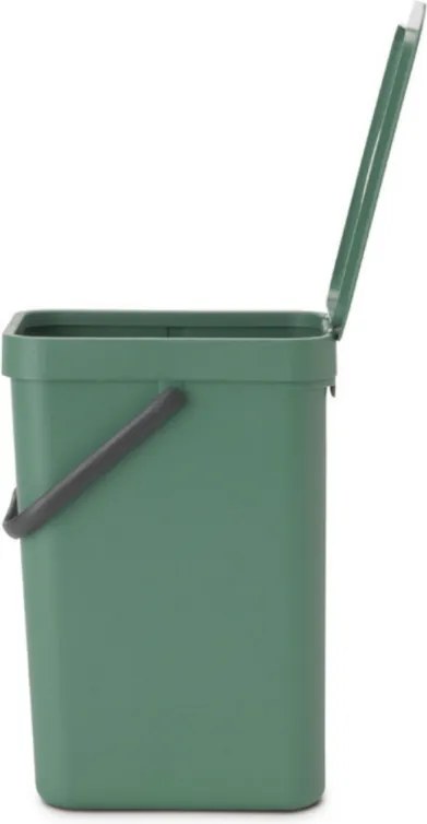 Cos de gunoi colectare selectiva Brabantia Sort&Go 1003235, 16 L, Maner, Montabil pe perete, Verde închis