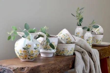 Ghiveci Limone Blossom cu lămâi și flori