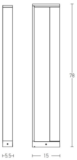 Lampă LED de exterior LED/10W/230V IP54 antracit Zambelis E208