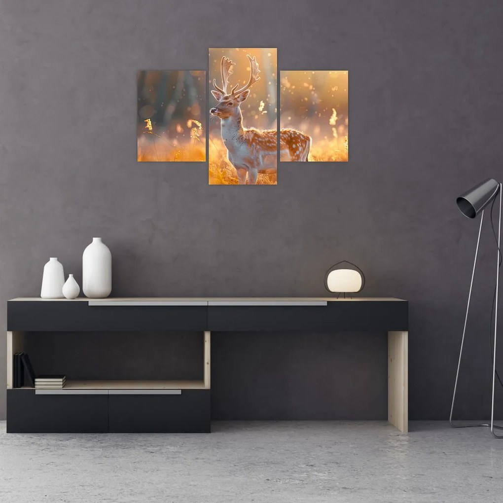 Tablou - Cerb în câmp (90x60 cm)