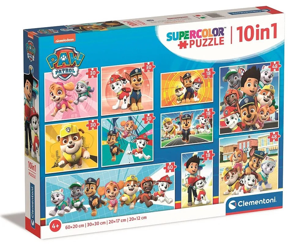 Patrula Cățelușilor Everyone Puzzle Clementoni 10 în 1