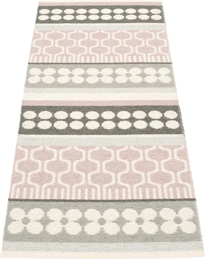Covor tip traversă pentru interior și exterior roz deschis/gri 70x180 cm Asta Pale Rose – Pappelina