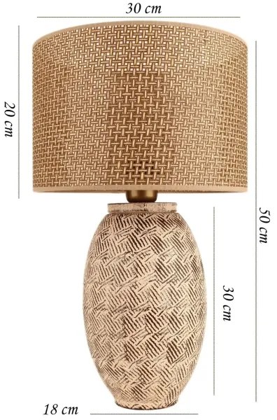 Lampă de masă RAMZES 1xE27/40W/230V, bej