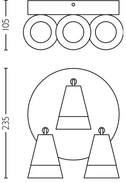 Spot Philips CLEFT 3xGU10/5W/230V