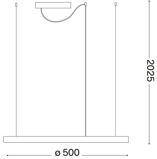 Lustră LED dimabilă pe cablu Ideal Lux ORACLE S LED/28W/230V 4000K d. 50 cm alb