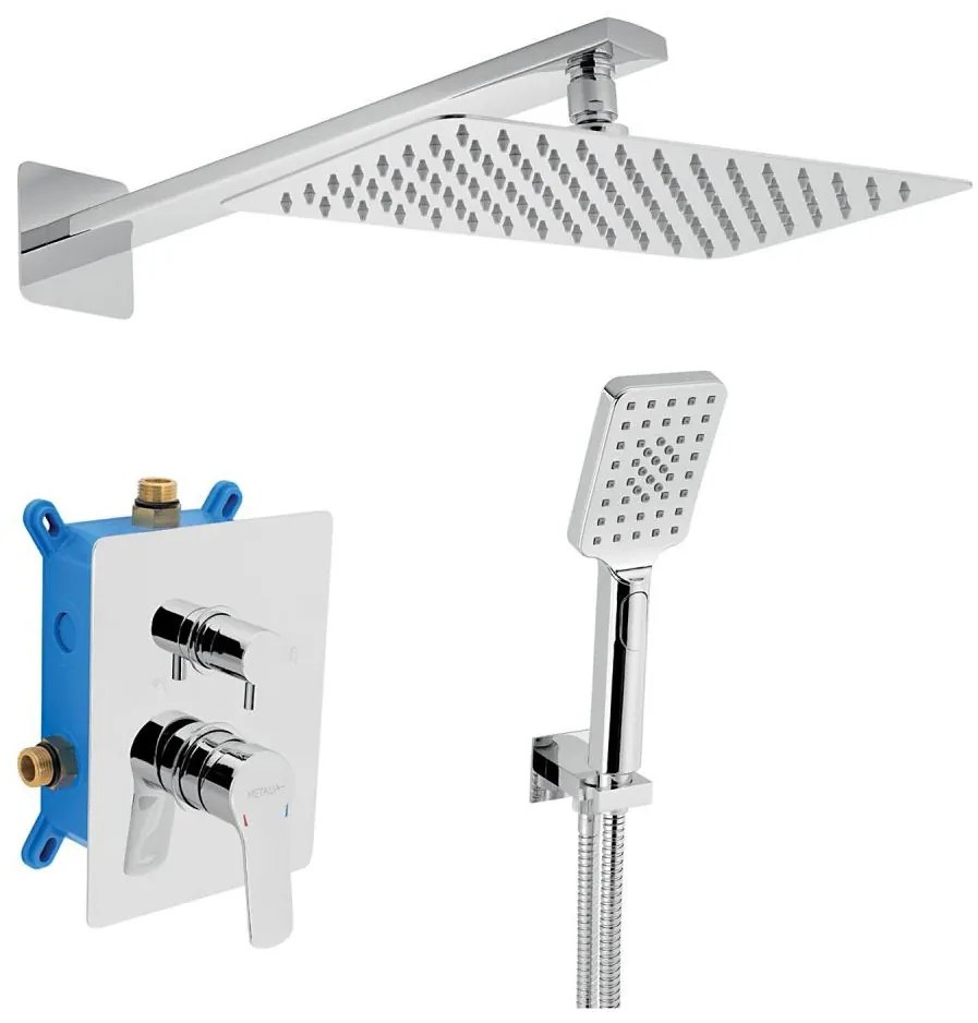 Set de duș cu baterie ascunsă Novaservis METALIA ECO crom lucios