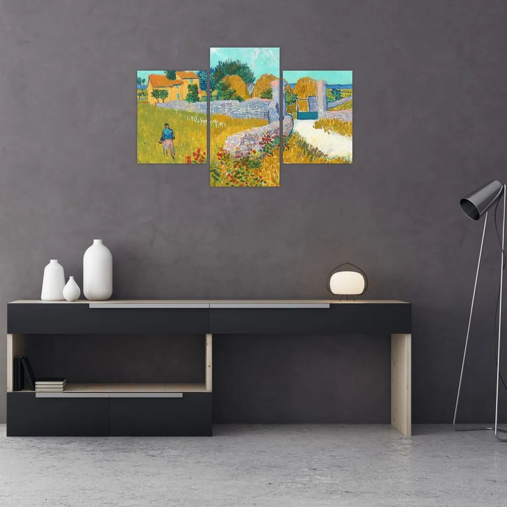 Tablou - Vincent van Gogh, Farmhouse in Provence, reproducere (90x60 cm)