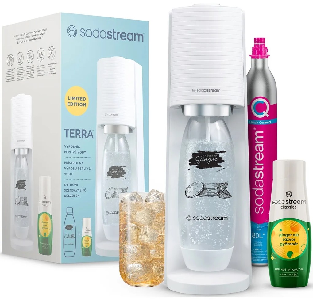 Sodastream Tera White Ginger Ale Mpack Producătorde apă spumantă