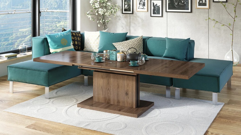 Mazzoni ASTON Nuc Elegant - MĂSUȚĂ EXTENSIBILĂ MODERNĂ MĂSUȚĂ DE CAFEA