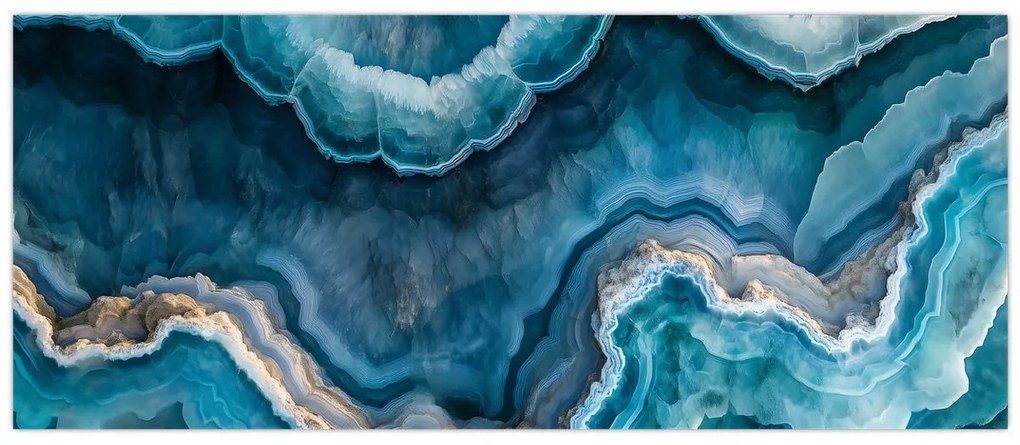 Tablou - Detaliu de acvamarin (120x50 cm)