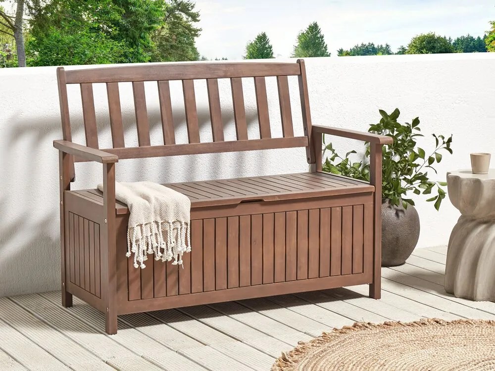 Bancă de grădină Sefu (lemn închis) (cu sp. depozitare)). 1075974