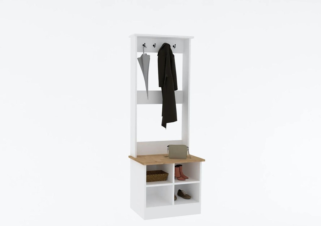 Mobilier Hol Kotati (stejar zafir + alb) . 1093874