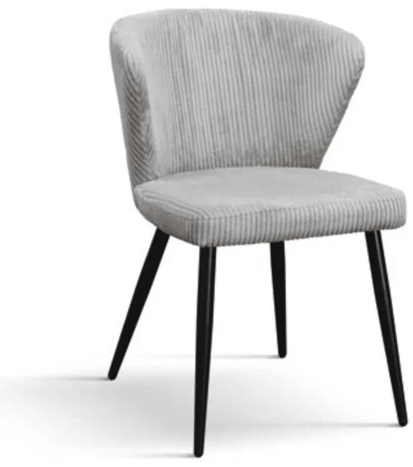 SET 2 Scaune Cielo, structura metalica, catifea Reiata - BEJ - CATIFEA REIAT - NEGRU - STANDARD
